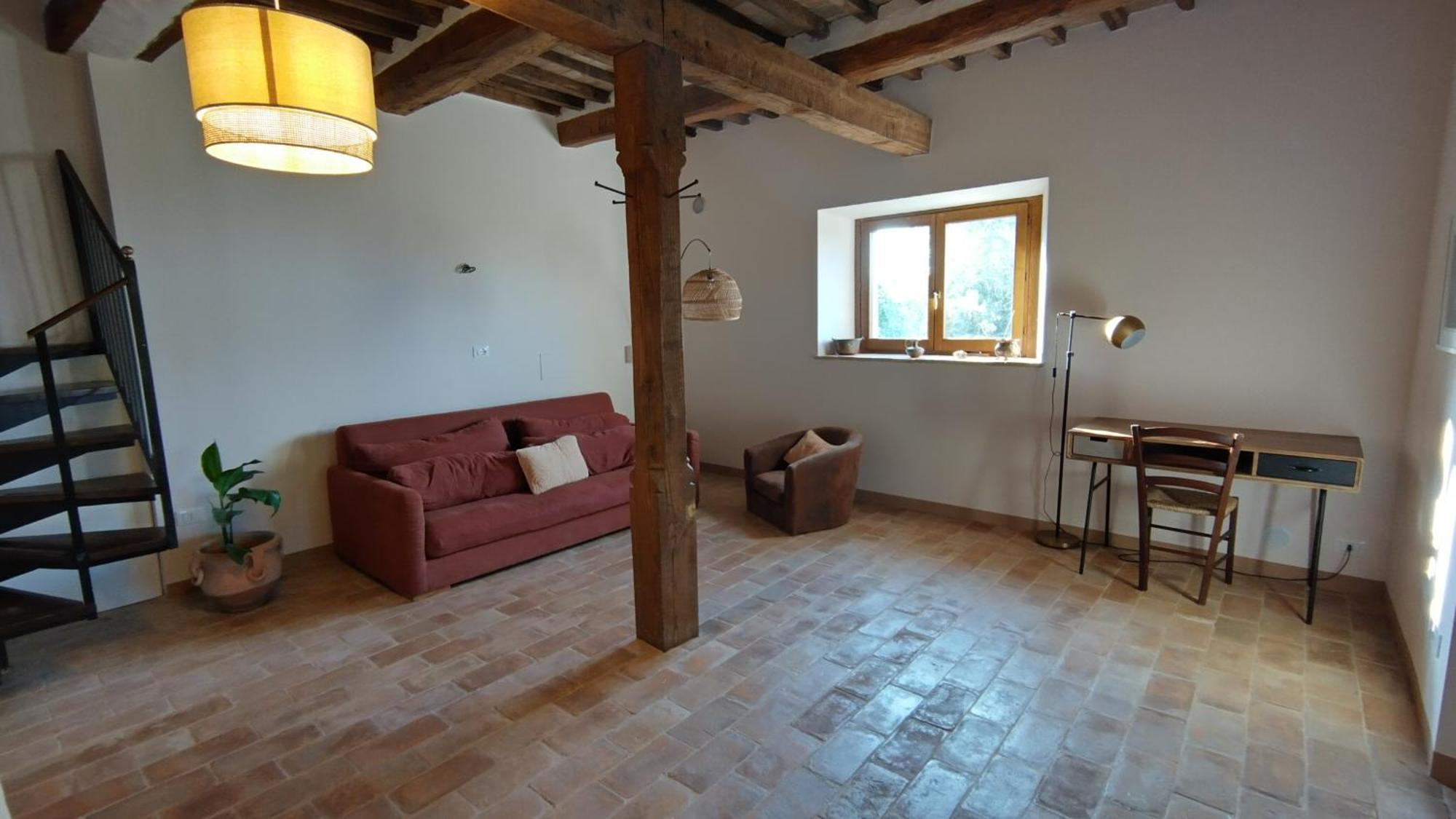 Podere Cerrete - Eco Farmhouse Кастел дел Пиано Екстериор снимка