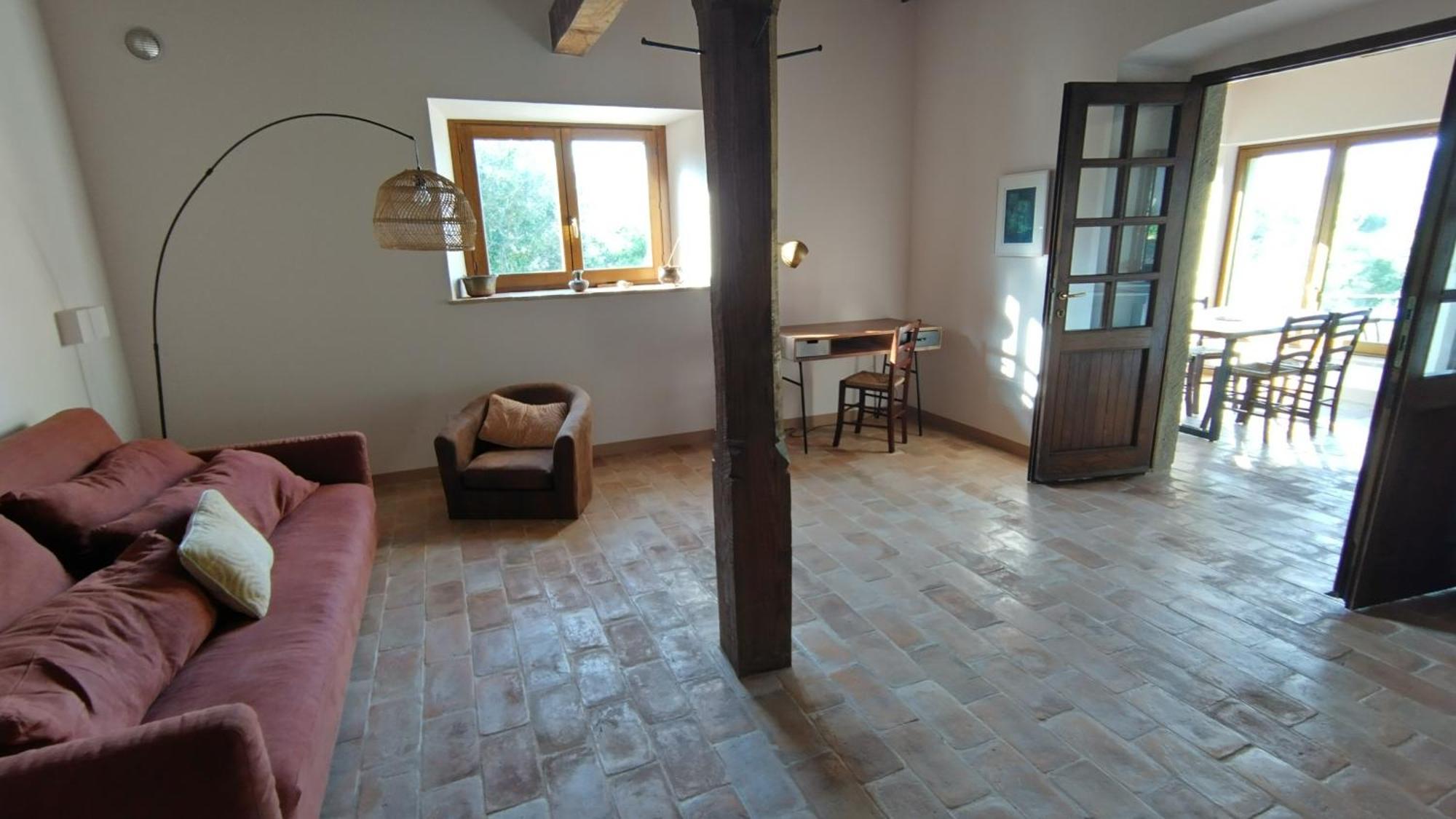 Podere Cerrete - Eco Farmhouse Кастел дел Пиано Екстериор снимка