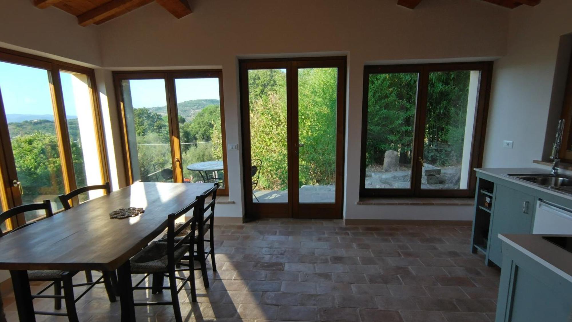 Podere Cerrete - Eco Farmhouse Кастел дел Пиано Екстериор снимка